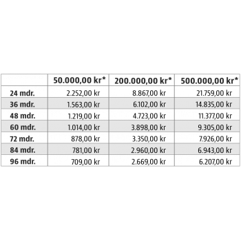 BEREGNING LEASING